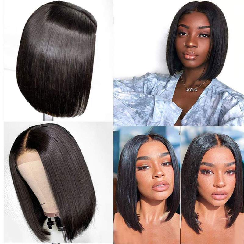Undetectable Lace Glueless 4x4 Closure Bob Wig Pre Bleached Knots
