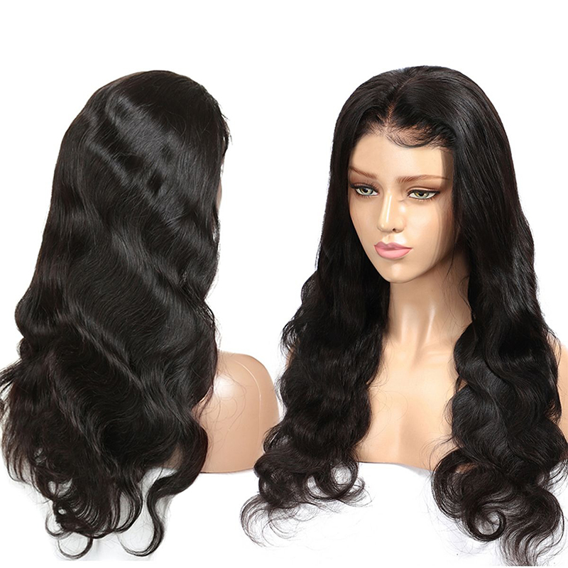 360 Lace Frontal Wigs Body Wave Human Hair With Baby Hair 180% Density