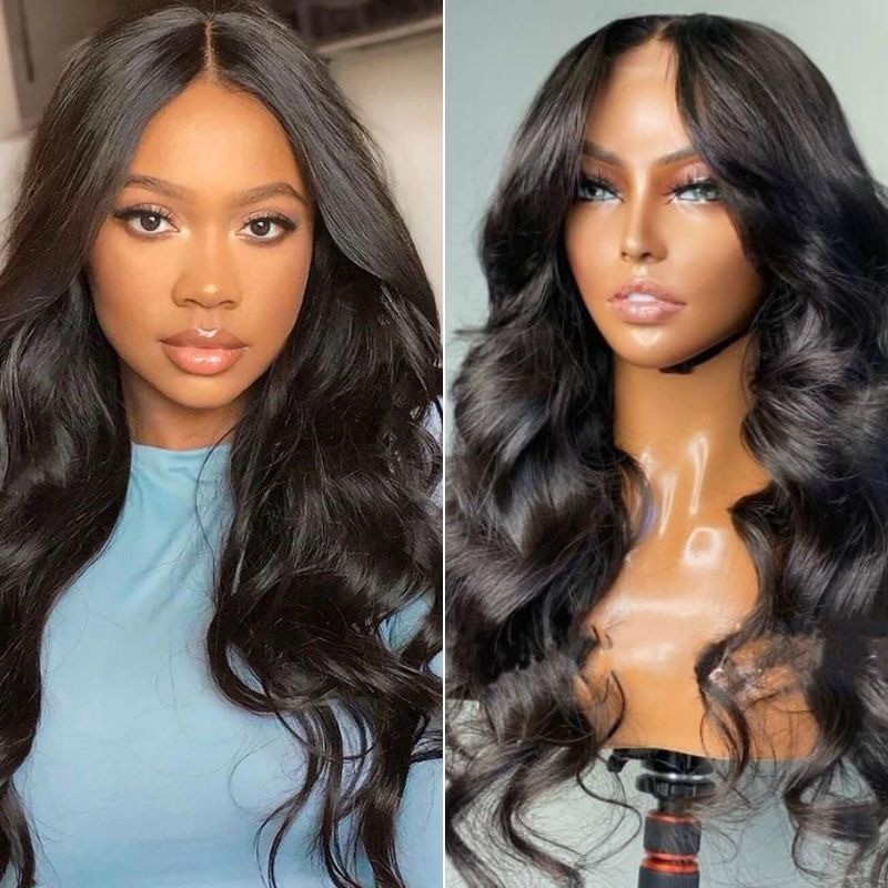 Transparent Lace 4x4 Closure Wig Body Wave Glueless Human Hair Wigs