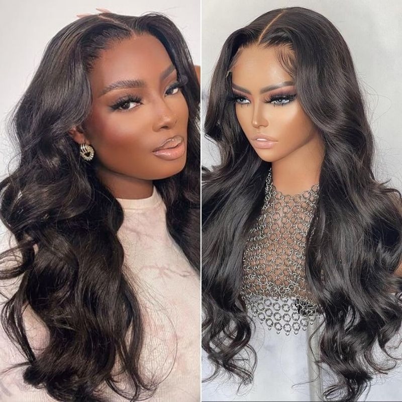 Transparent Lace 4x4 Closure Wig Body Wave Glueless Human Hair Wigs