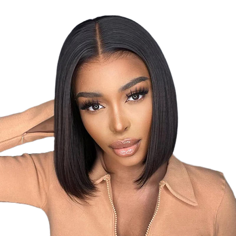 Undetectable Lace Glueless 4x4 Closure Bob Wig Pre Bleached Knots