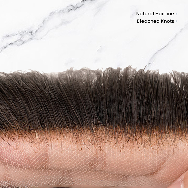 Full French Lace Hairpieces Popular Mens Hair Replacement System
