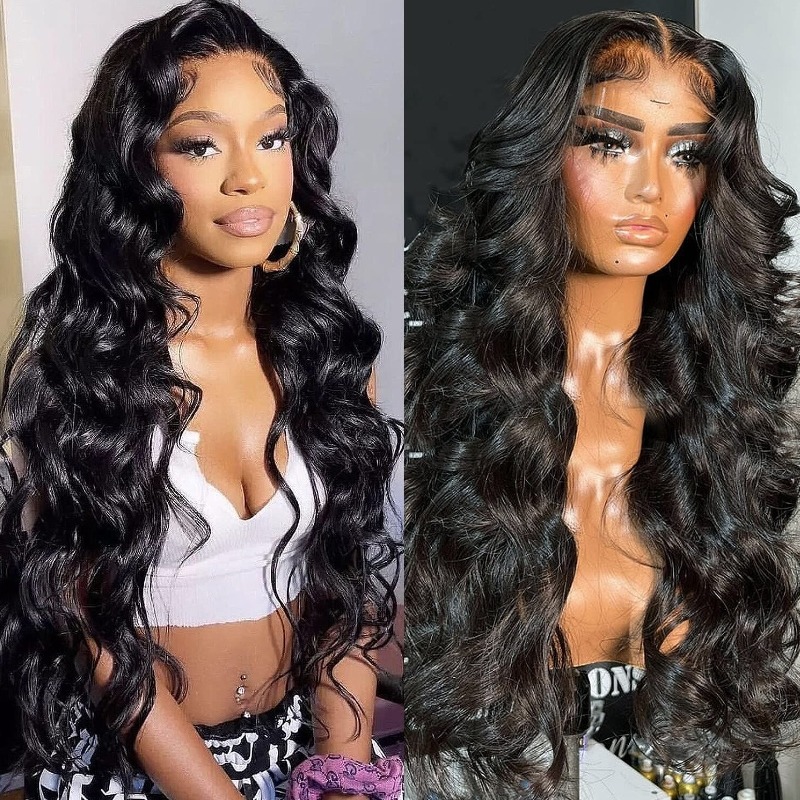 Glueless Crystal Lace Pre Plucked Super Full Closure Body Wave Wigs