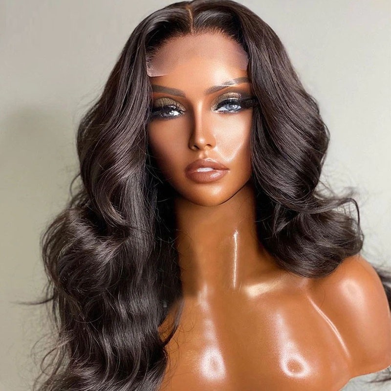 Glueless Crystal Lace Pre Plucked Super Full Closure Body Wave Wigs