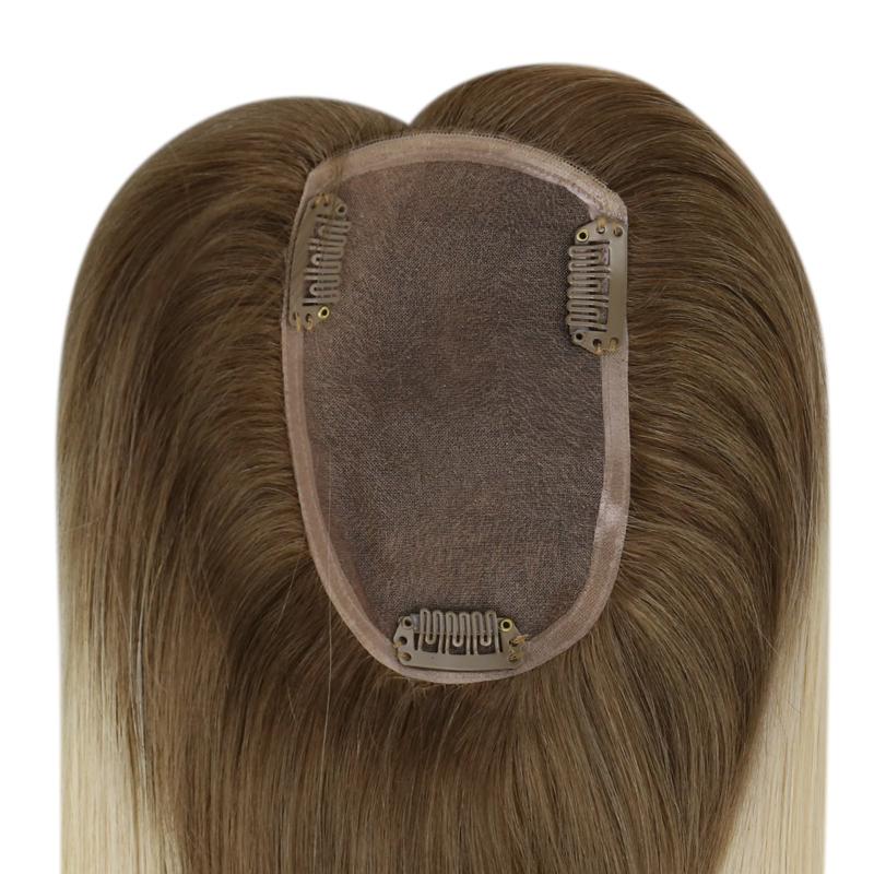 Human Hair Mono Base Toppers 3x5