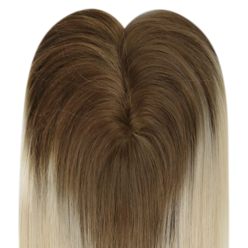 Human Hair Mono Base Toppers 3x5