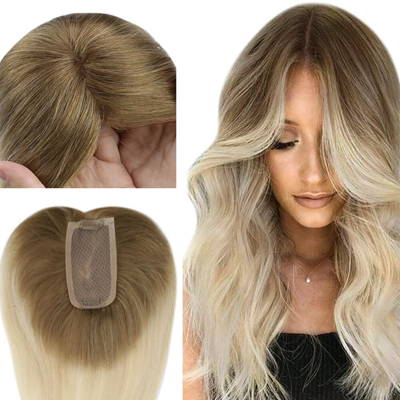 Human Hair Mono Base Toppers 3x5" Lace Base Hairpiece For Women #10/613