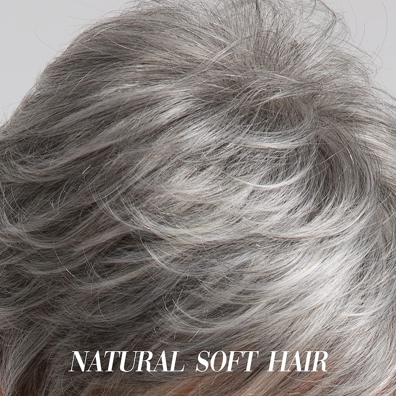 Short Grey Synthetic Hair Wigs for Women Natural Pixie Cut Daily Wigs